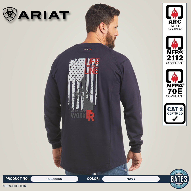 10035555 Ariat Men's FR AIR Graphic LS T-Shirt