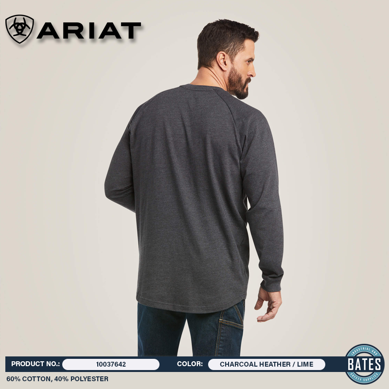 10037642 Ariat Men's REBAR® CottonStrong LS T-Shirt
