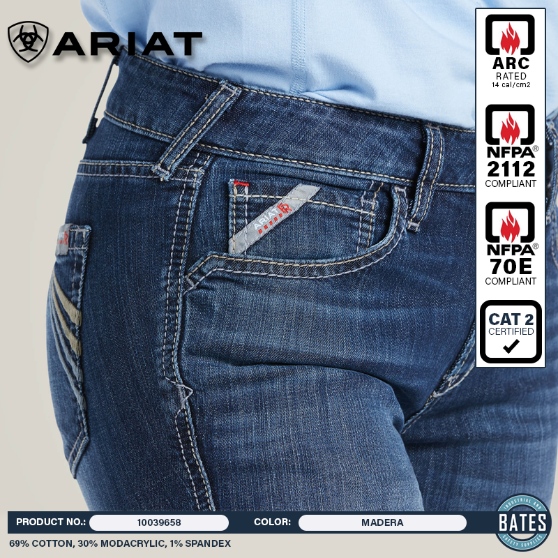 10039658 Ariat Women's FR PR DuraStretch AVELYNN SL Jeans