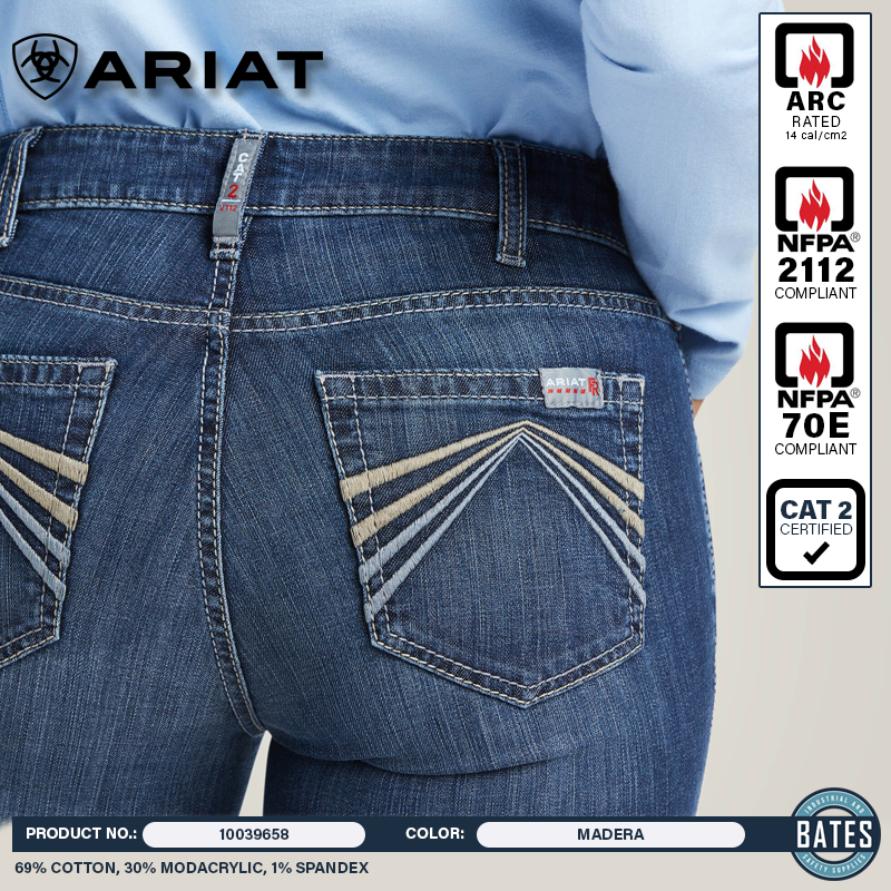 10039658 Ariat Women's FR PR DuraStretch AVELYNN SL Jeans