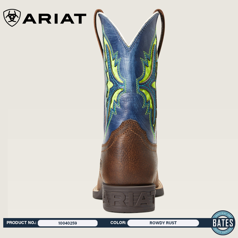 10040259 Ariat Kid's KOEL VENTTEK Western Square-Toe Boots