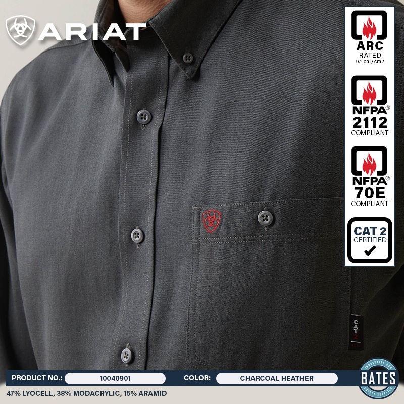 10040901 Ariat Men's FR Air Inherent LS Work Shirt