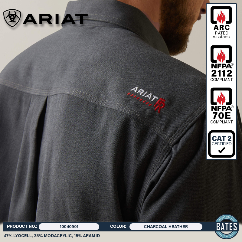 10040901 Ariat Men's FR Air Inherent LS Work Shirt