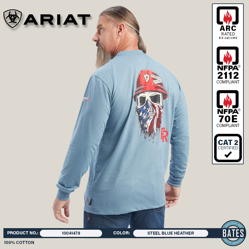 10041478 Ariat Men's FR "Born For This" Graphic LS T-Shirt