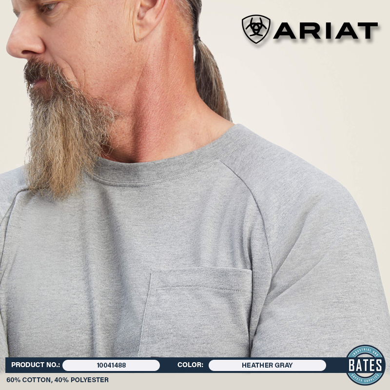 10041488 Ariat Men's REBAR® CottonStrong LS T-Shirt