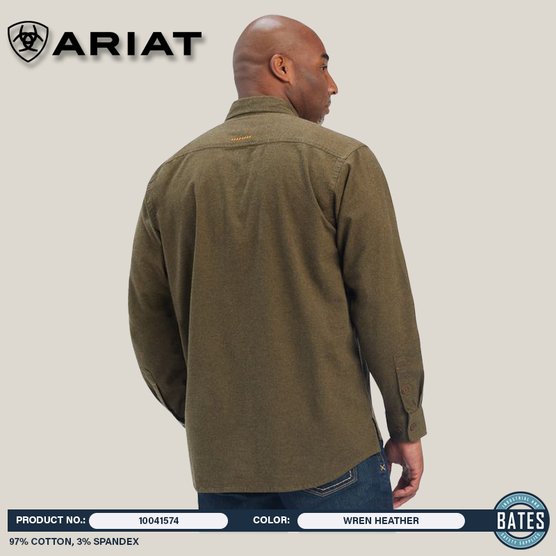 10041574 Ariat Men's REBAR® Flannel DuraStretch Work Shirt