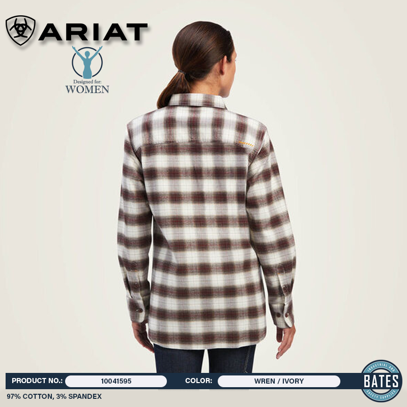 10041595 Ariat Women's REBAR® Flannel DuraStretch Work Shirt