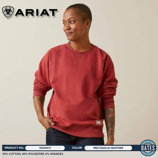 10046571 Ariat Women's Rebar Workman Washed Fleece Sweatshirt