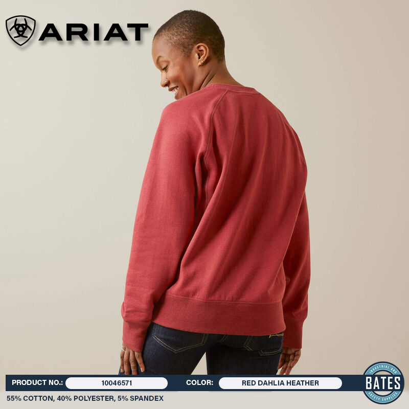 10046571 Ariat Women's Rebar Workman Washed Fleece Sweatshirt