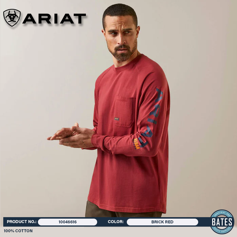 10046616 Ariat Men's Rebar Cotton Strong Graphic LS T-Shirt