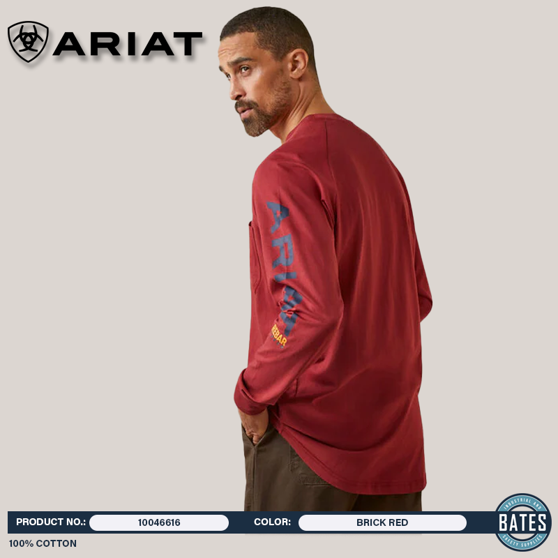 10046616 Ariat Men's Rebar Cotton Strong Graphic LS T-Shirt