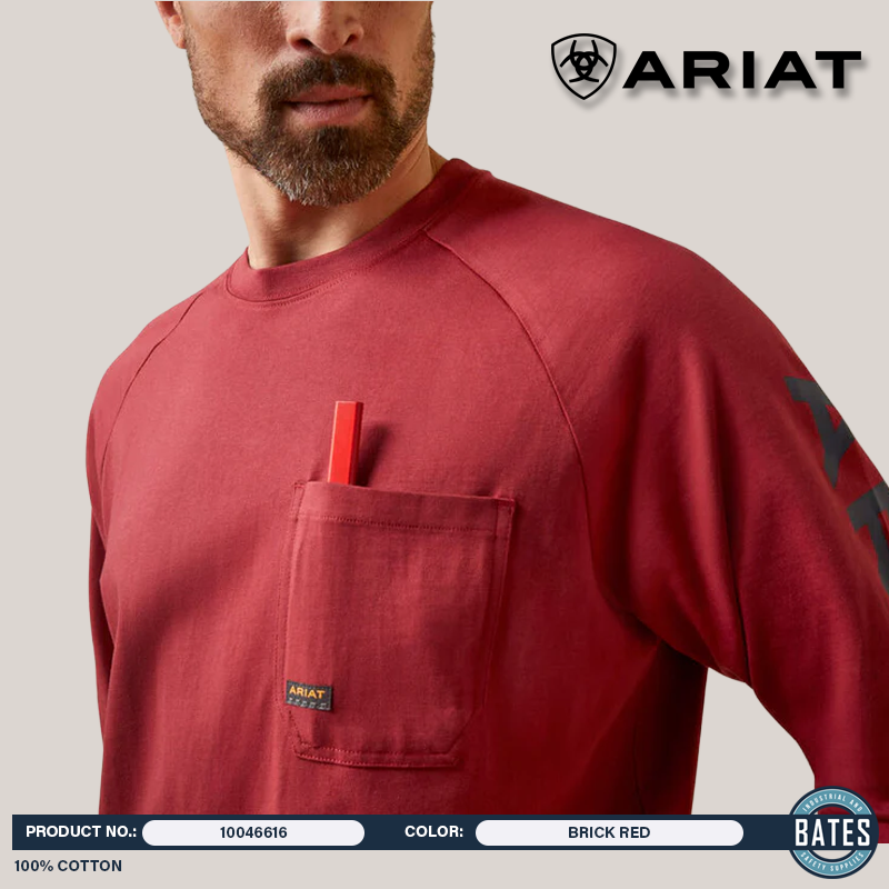 10046616 Ariat Men's Rebar Cotton Strong Graphic LS T-Shirt