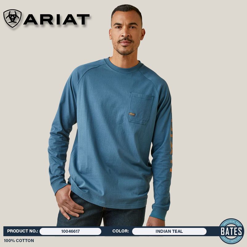 10046617 Ariat Men's Rebar Cotton Strong Graphic LS T-Shirt
