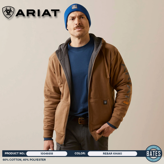 10046618 Ariat Men's Rebar All-Weather Full Zip Hoodie
