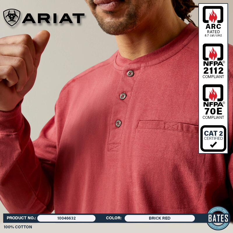 10046632 Ariat Men's FR Air Henley