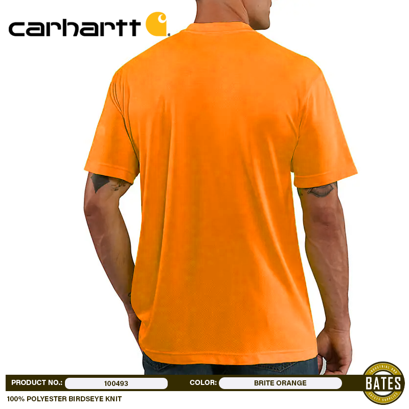 100493 Carhartt Men's FORCE® HI-VIS SS Pocket T-Shirt