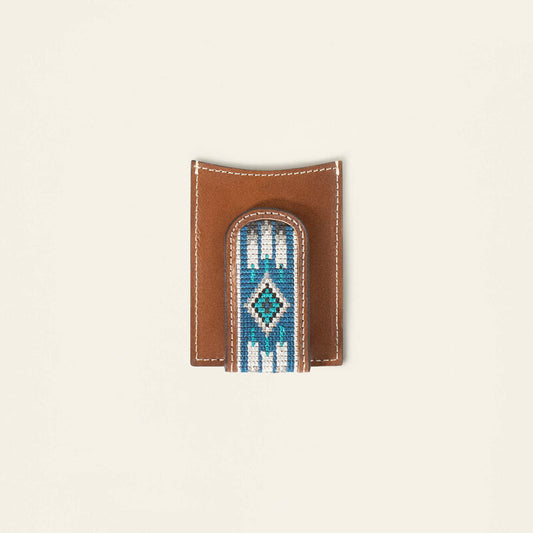 A3560602 ARIAT MONEY CLIP SOUTHWEST INLAY