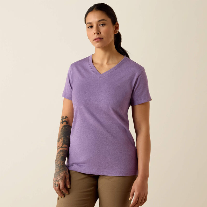 10071282 Rebar Cotton Strong Standard V-Neck T-Shirt