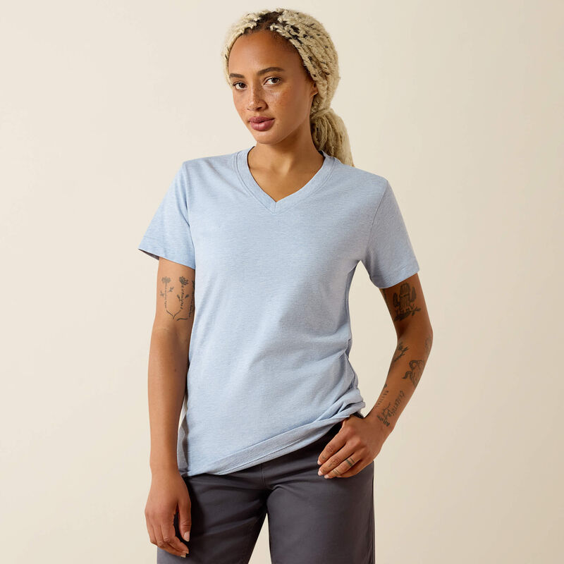 10071283 Rebar Cotton Strong Standard V-Neck T-Shirt