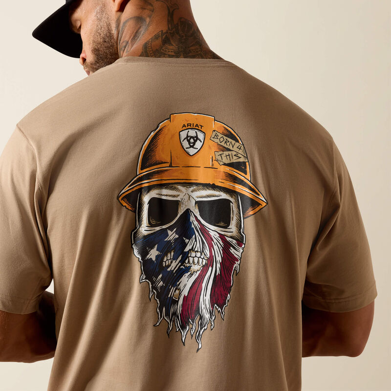 10071506 ARIAT MEN'S REBAR WORKMAN BORN FOR THIS T-SHIRT