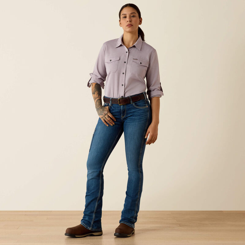10071568 Ariat Women's Rebar Made Tough VentTEK DuraStretch Work Shirt