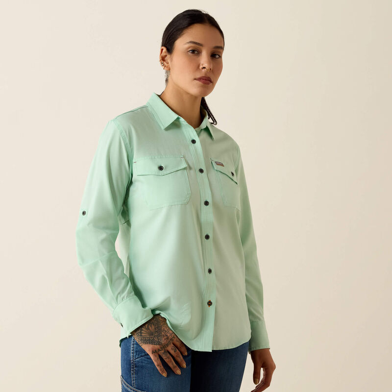 10071570 Ariat Women's Rebar Made Tough VentTEK DuraStretch Work Shirt