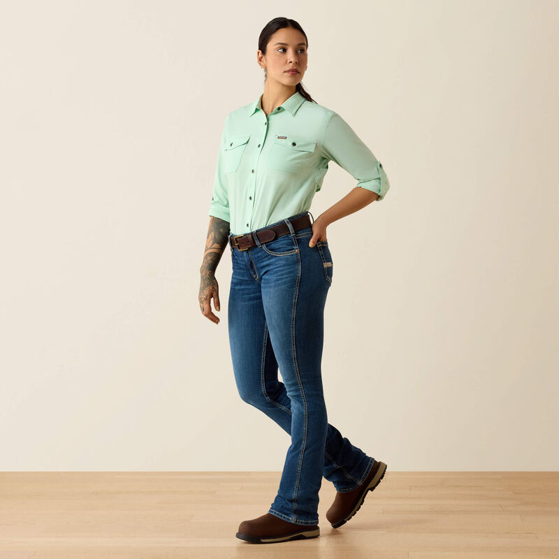 10071570 Ariat Women's Rebar Made Tough VentTEK DuraStretch Work Shirt