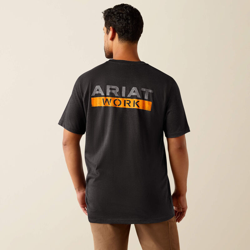 10073845 ARIAT MEN'S REBAR COTTON STRONG LOGO T-SHIRT