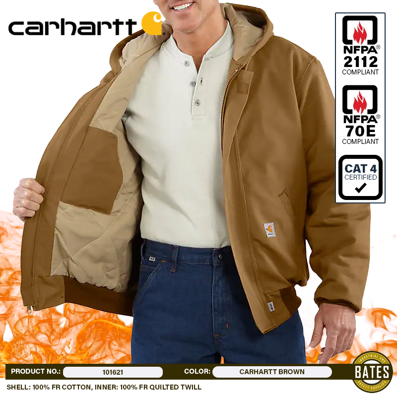 101621 Carhartt Men's FR DUCK ACTIVE Hooded Jacket