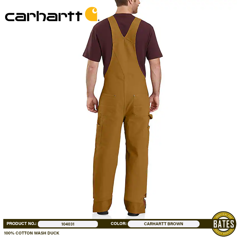 104031 Carhartt Men's Washed Duck Insulated Bib Overalls
