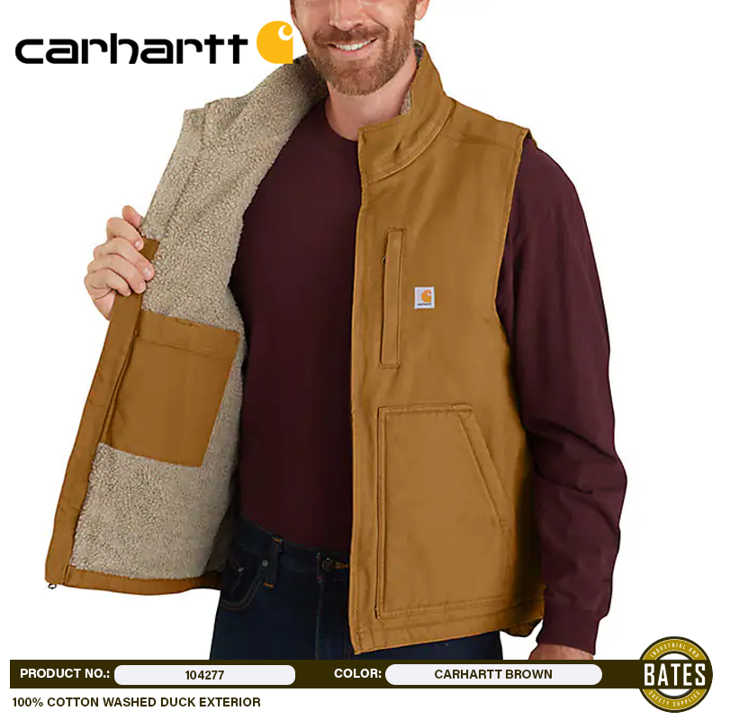 104277 Carhartt Men's Mock-Neck Sherpa Lined Vest