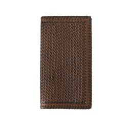 D250007502 3D RODEO WALLET BASKET WEAVE SUNBURST BROWN