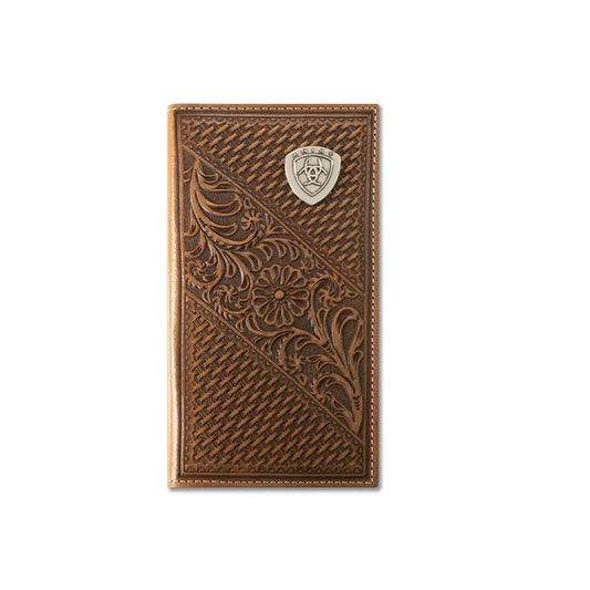 A3564008 ARIAT RODEO WALLET BASKETWEAVE FLORAL