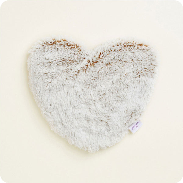WARMIES MARSHMALLOW BROWN HEART HEAT PAD WARMIES