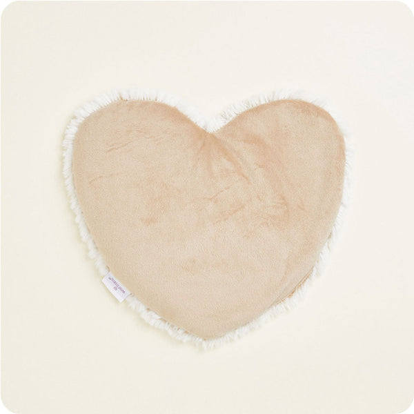 WARMIES MARSHMALLOW BROWN HEART HEAT PAD WARMIES