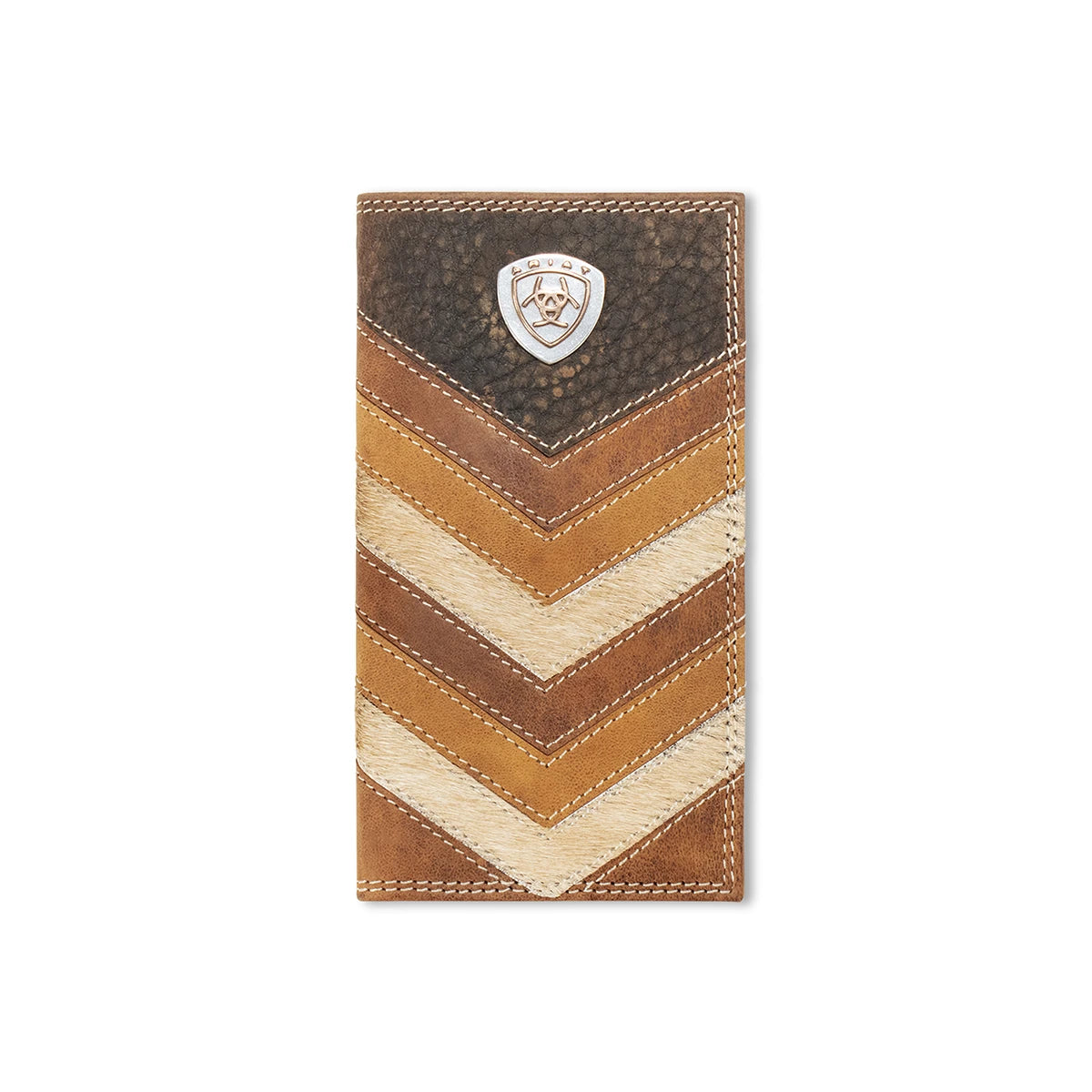 A3563697 ARIAT RODEO WALLET CHEVRON PATCHWORK TAN