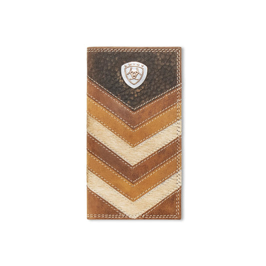 A3563697 ARIAT RODEO WALLET CHEVRON PATCHWORK TAN