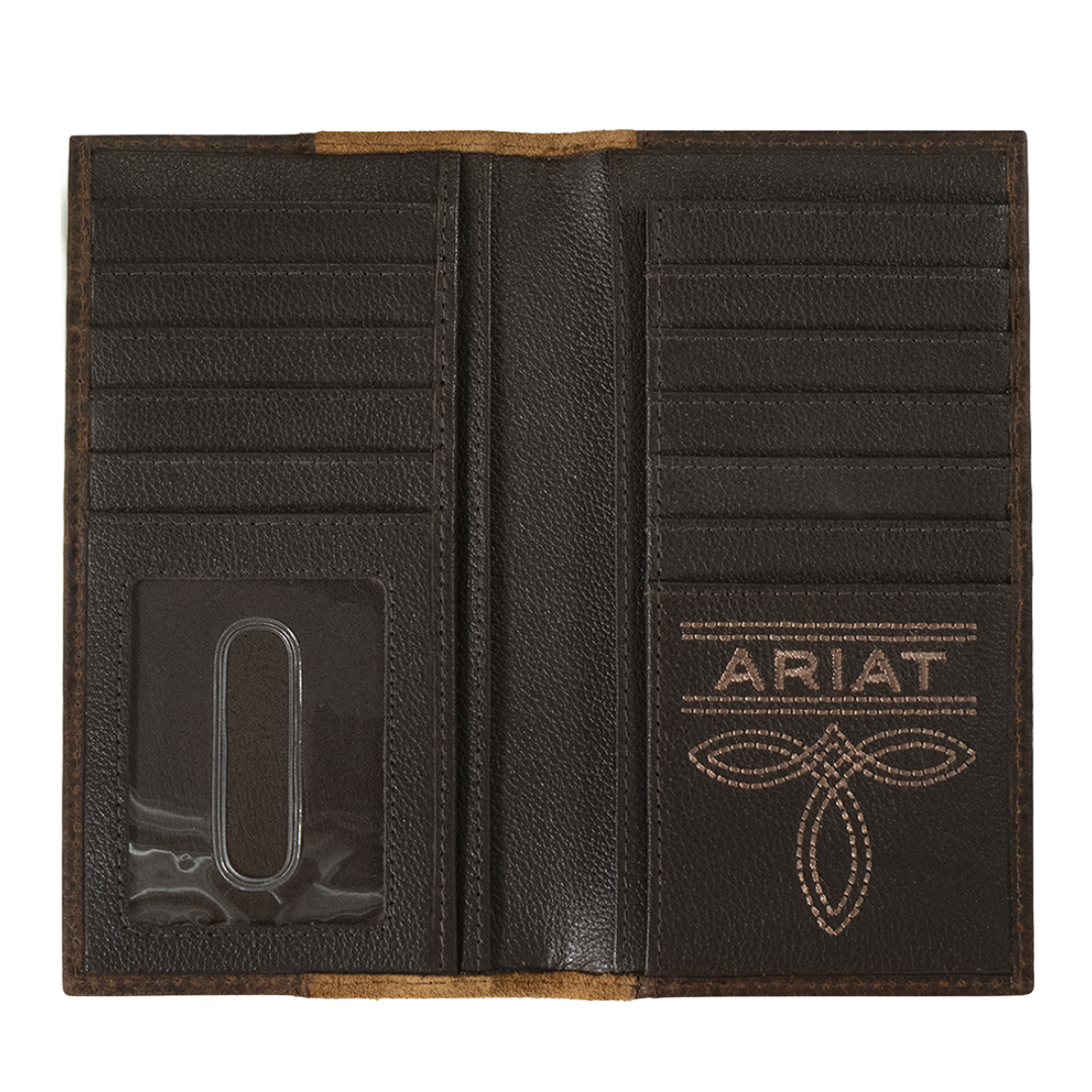A3560808 ARIAT RODEO WALLET ROUGHOUT CROCO