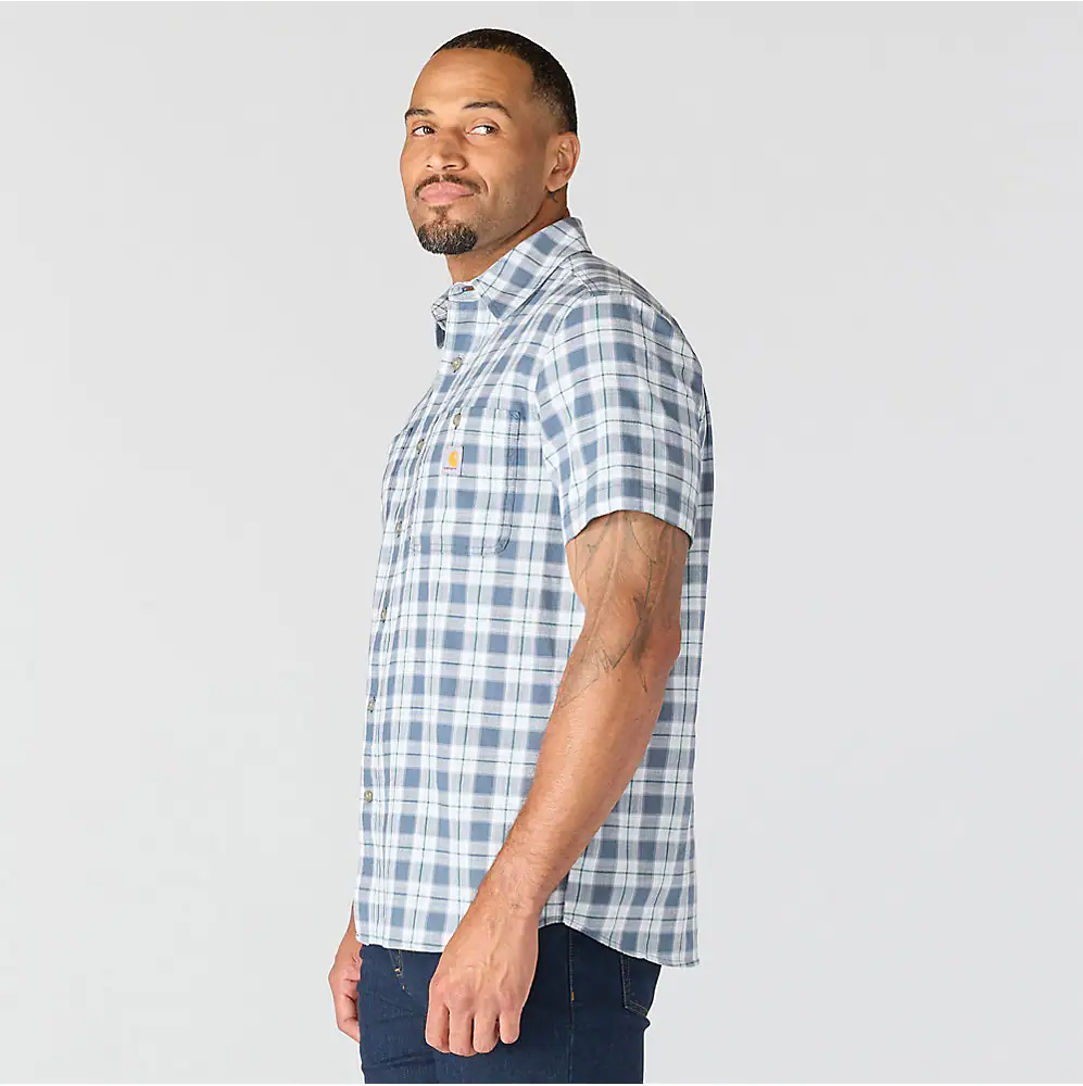 107272 CARHARTT MEN'S BOZEMAN RELAXED FIT SHORT SLEEVE PLAID SHIRT