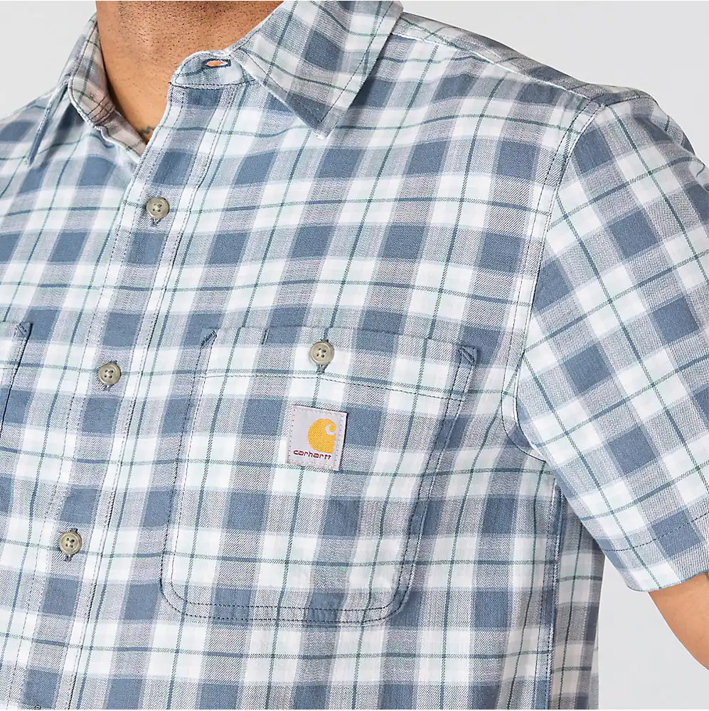 107272 CARHARTT MEN'S BOZEMAN RELAXED FIT SHORT SLEEVE PLAID SHIRT