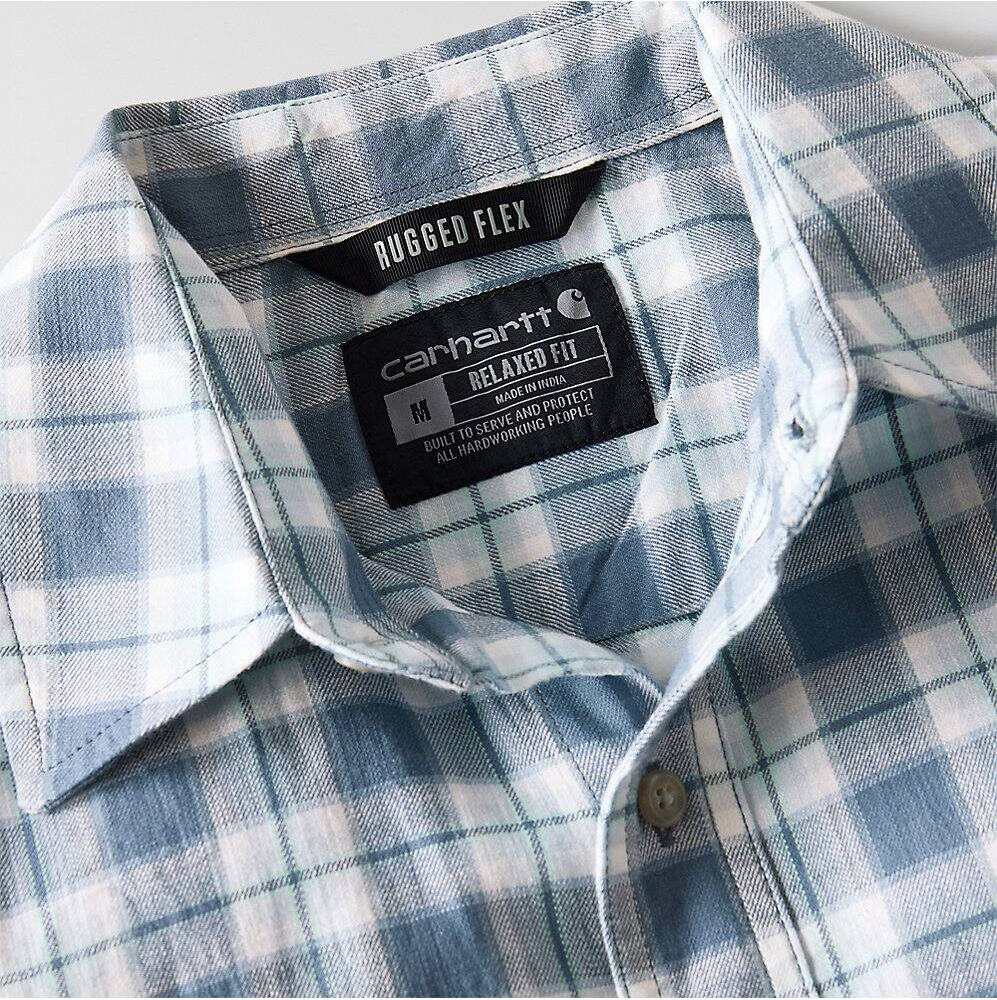 107272 CARHARTT MEN'S BOZEMAN RELAXED FIT SHORT SLEEVE PLAID SHIRT
