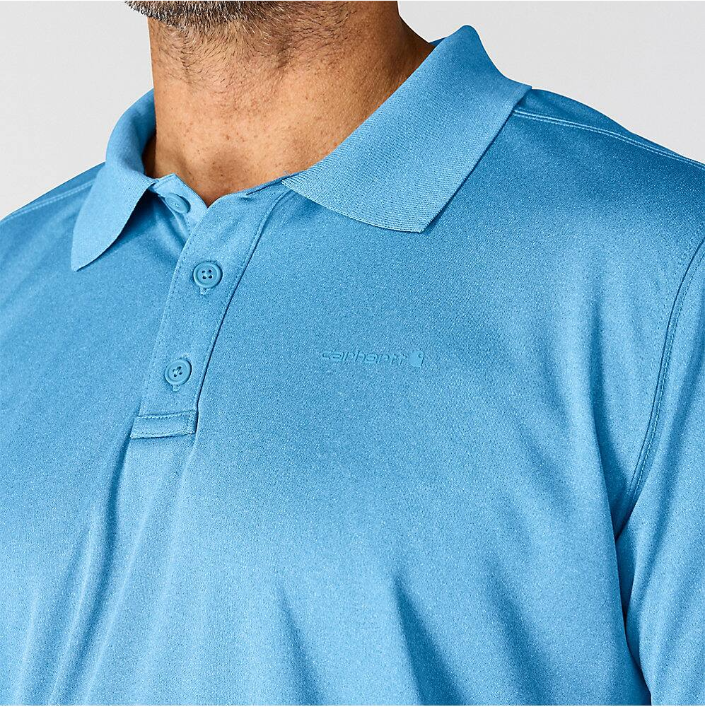 106901 CARHARTT MEN'S FORCE SUN DEFENDER RELAXED FIT LOGO POLO SHIRT