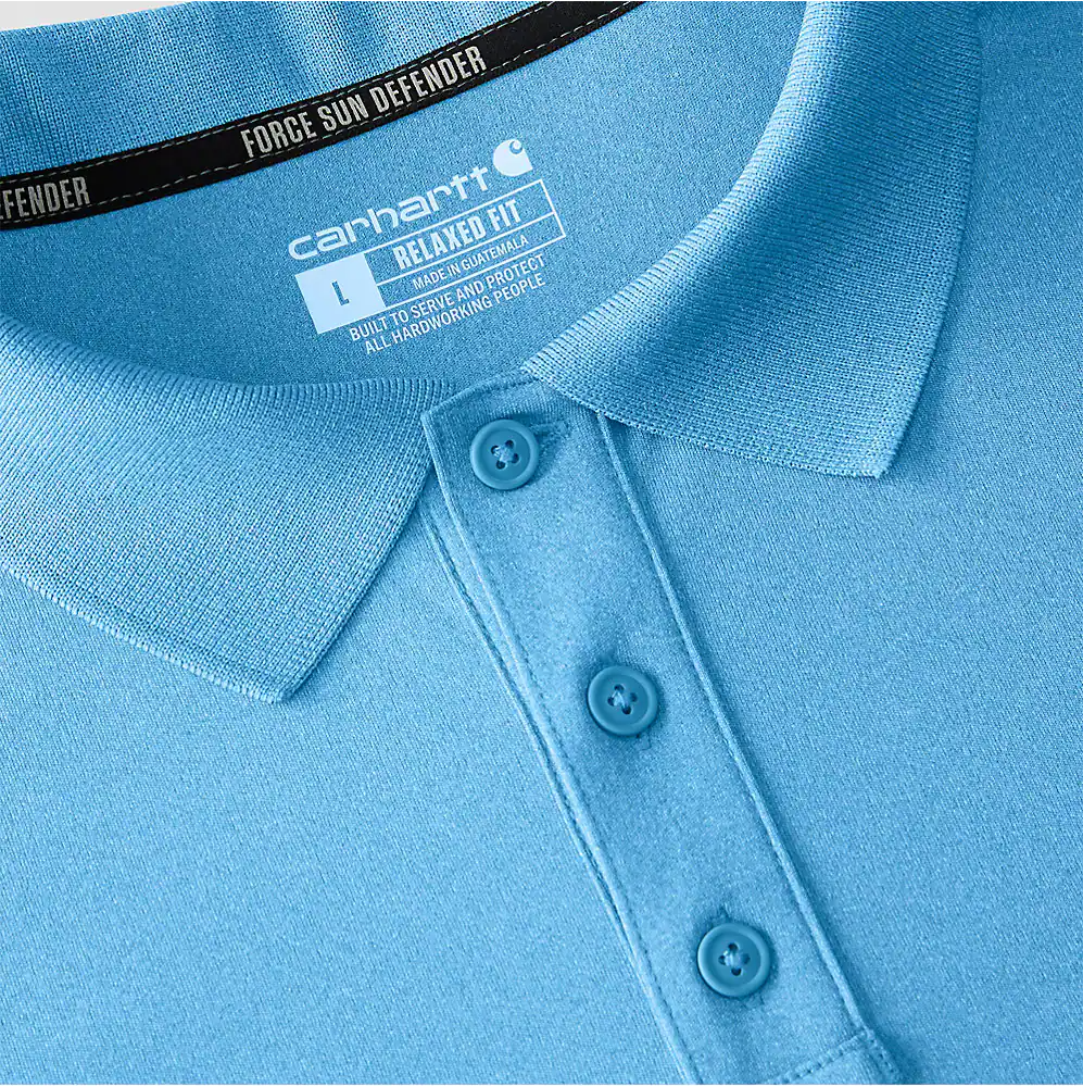 106901 CARHARTT MEN'S FORCE SUN DEFENDER RELAXED FIT LOGO POLO SHIRT