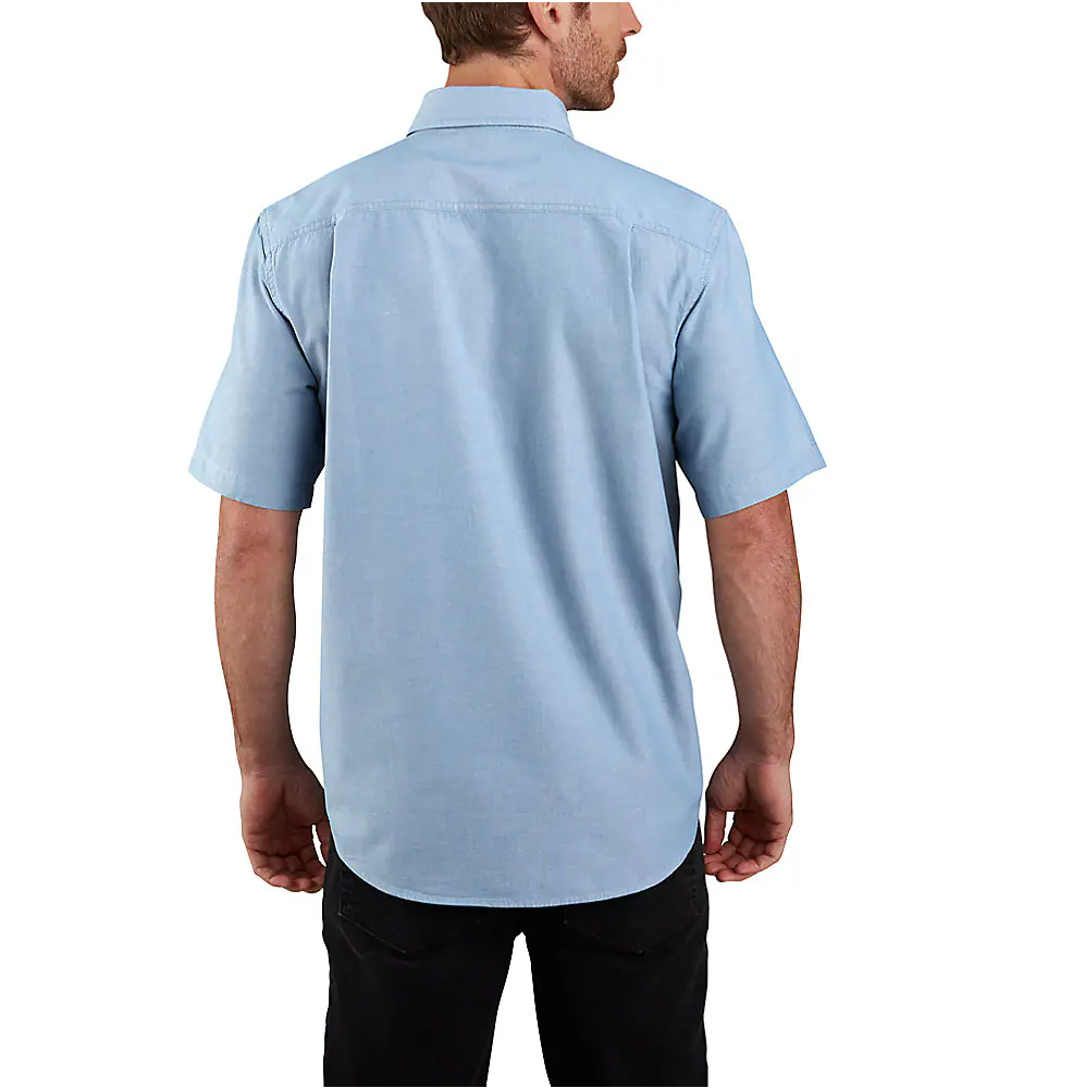104369 CARHARTT MEN'S BLUE CHAMBRAY FORT LOOSE SS SHIRT
