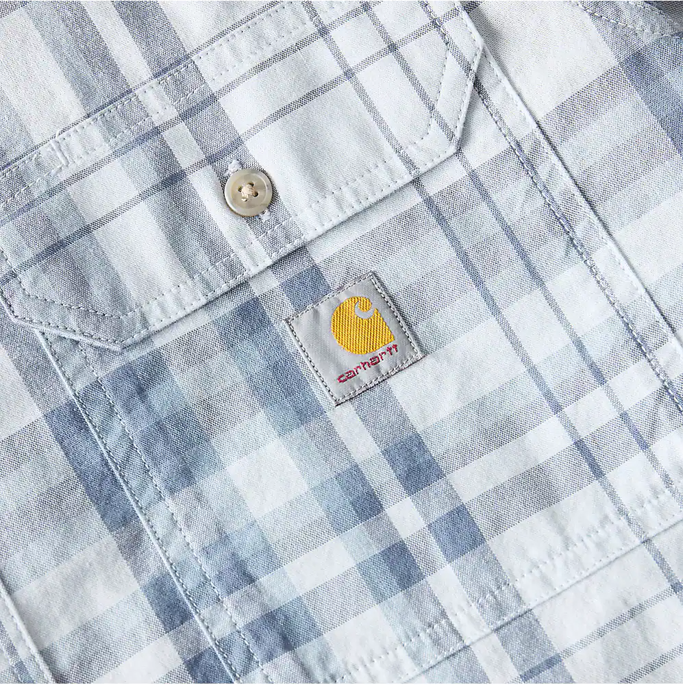 107273 CARHARTT MEN'S FORT LOOSE FIT SHORT SLEEVE PLAID SHIRT