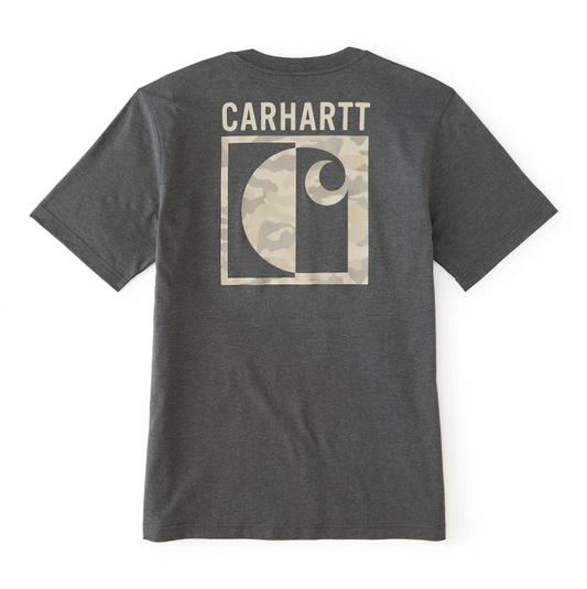 107296 CARHARTT MEN'S IRVINE RELAXED FIT BLOCK CAMO T-SHIRT