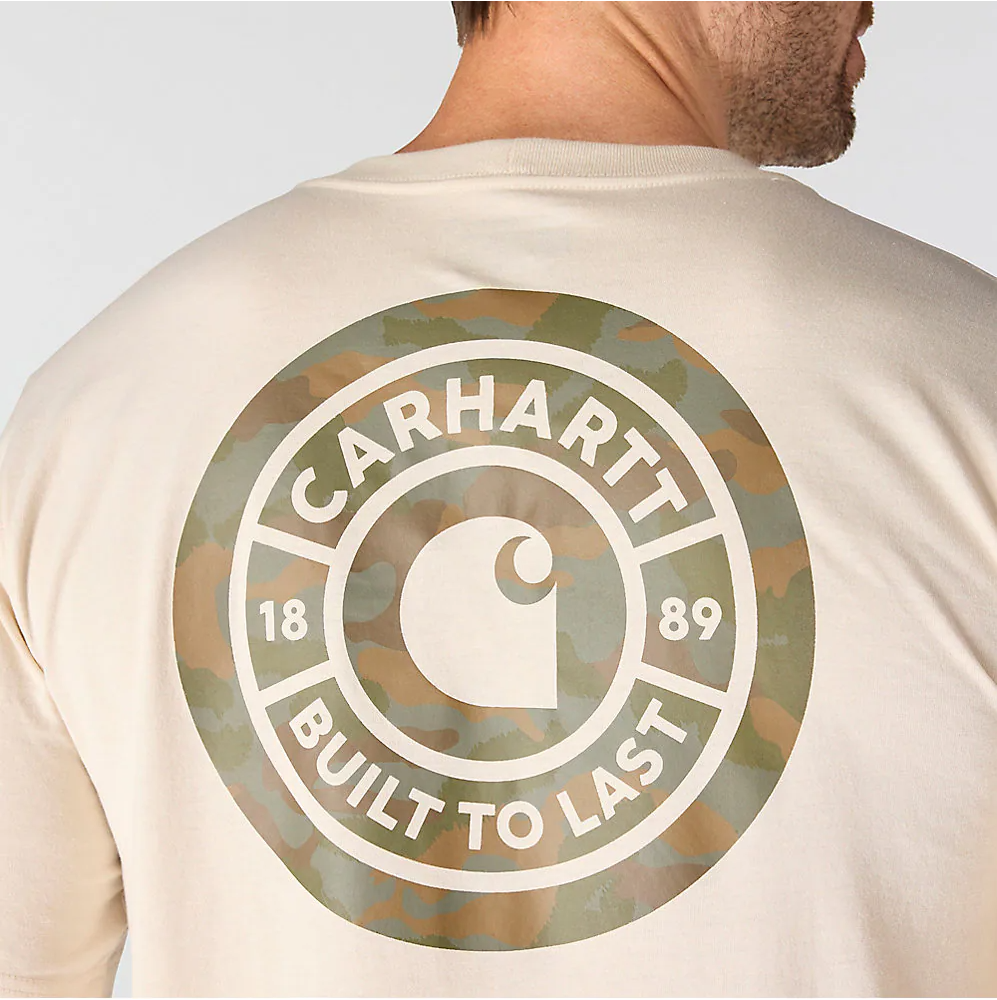 107357 CARHARTT MEN'S IRVINE RELAXED FIT CAMO RIVET T-SHIRT