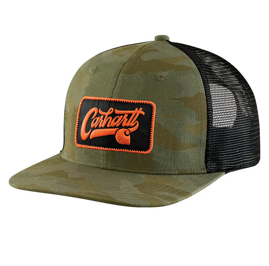 107342 CARHARTT OAKLAND BUILT TO LAST ARMY GREEN CAMO CAP