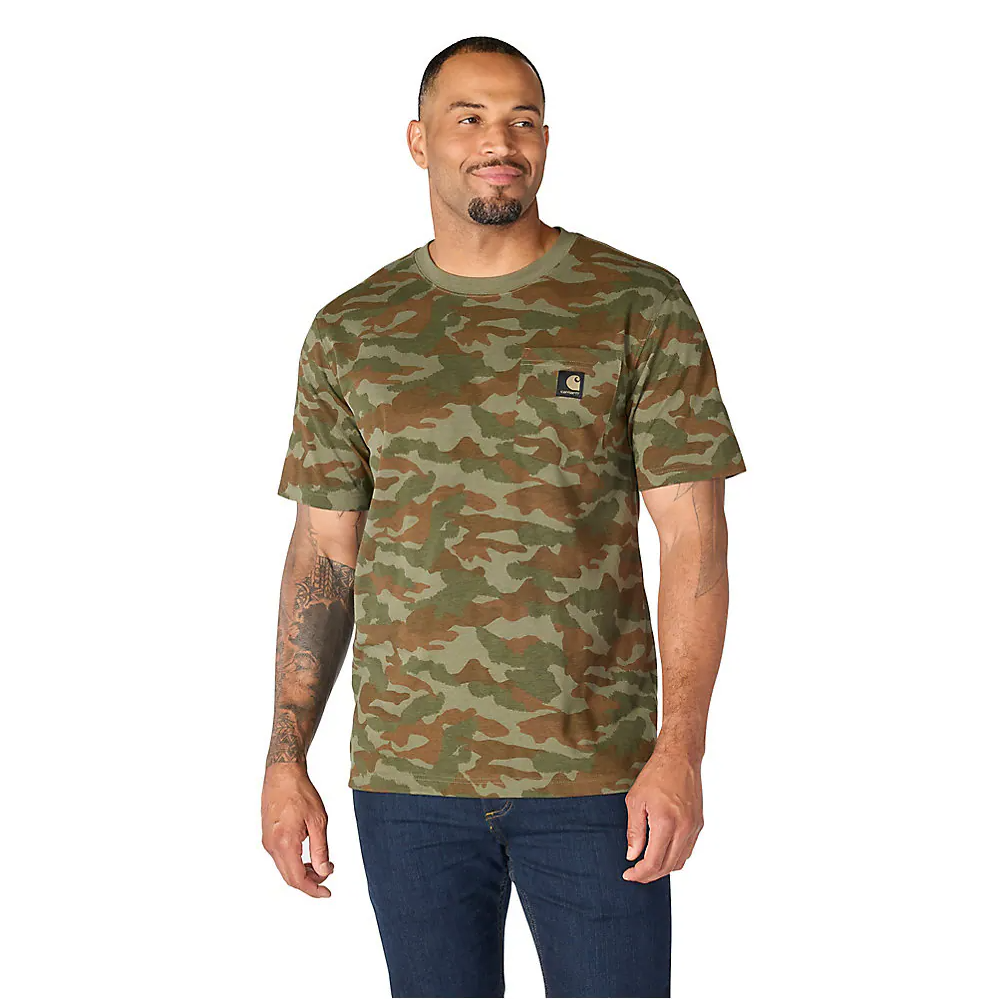 107298 CARHARTT MEN'S IRVINE RELAXED FIT CAMO T-SHIRT