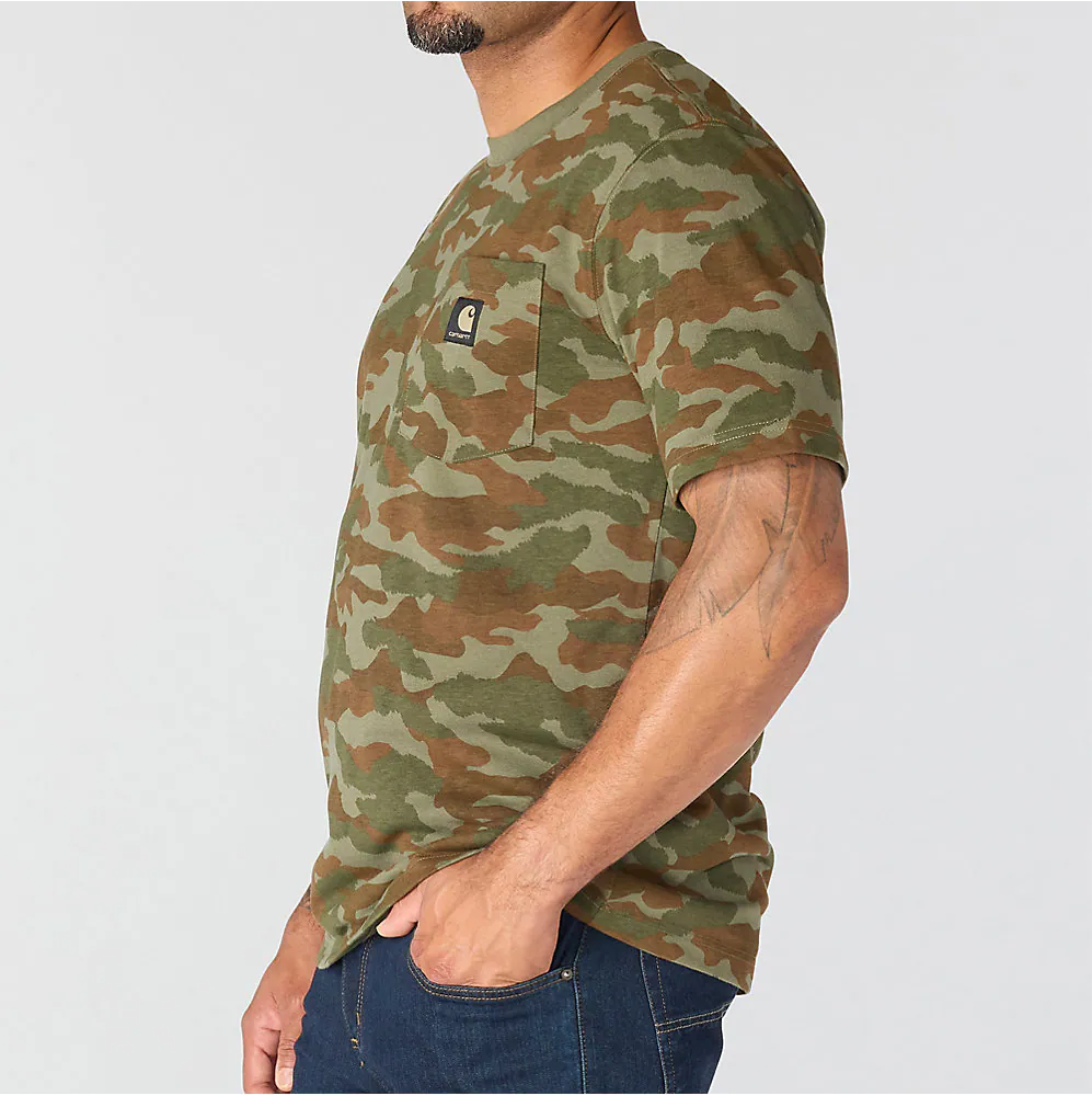 107298 CARHARTT MEN'S IRVINE RELAXED FIT CAMO T-SHIRT